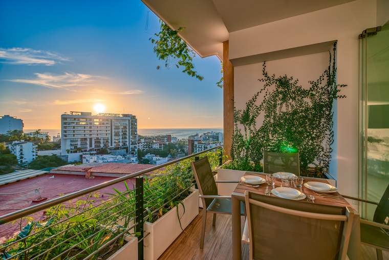 Terrace at golden hour